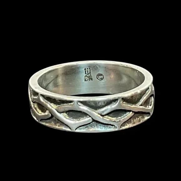 James Avery Crown of Thorns Ring Sz 10 Sterling Silver Retired Jesus Religious - Picture 5 of 10